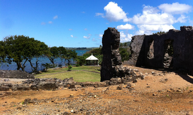 The archaeological remains of the first settlement on Mauritius, a Dutch fort dating to 1638.